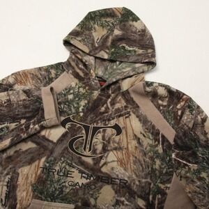 True Timber Hoodie Mens Large Camo Fleece Hooded Pullover Hunting Outdoors